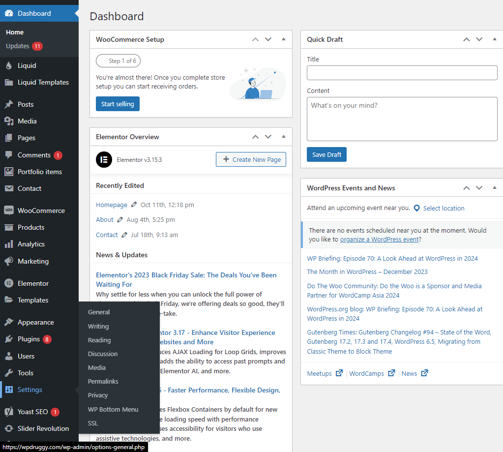 Configure WordPress Settings