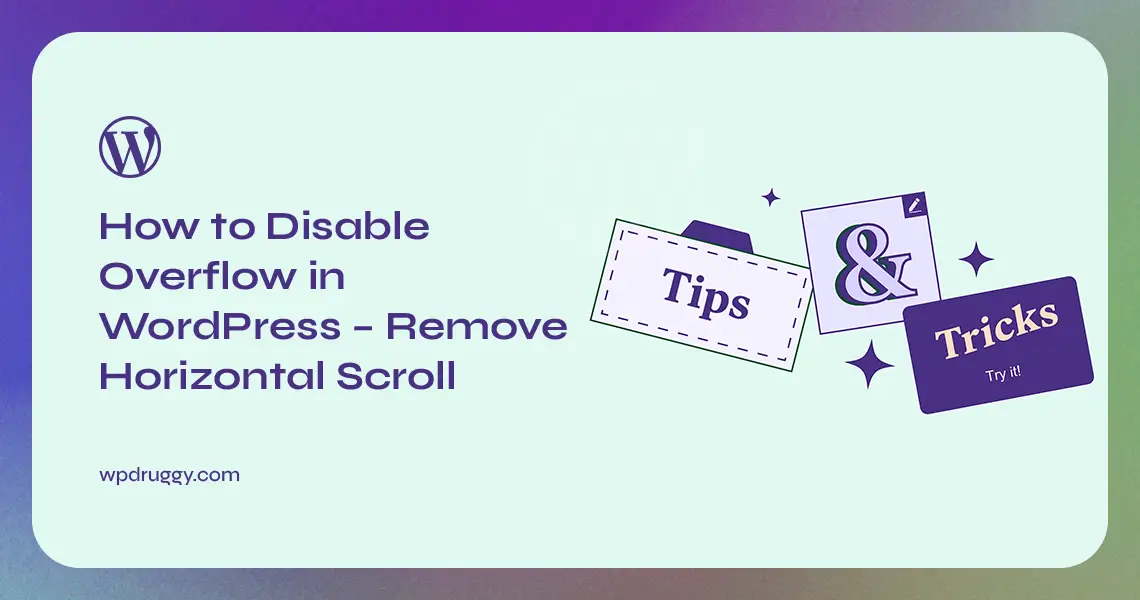 Disable Overflow in WordPress