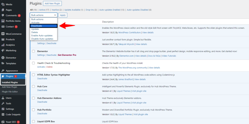 Disable RSS Feed Related Plugins
