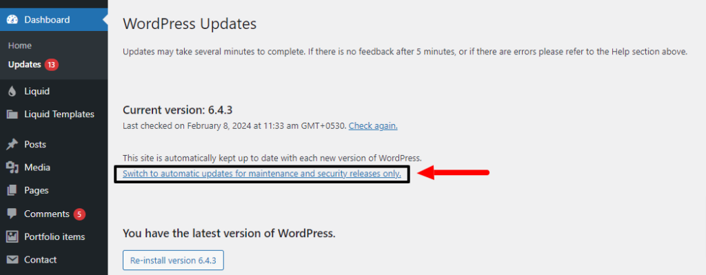 Switch to automatic updates