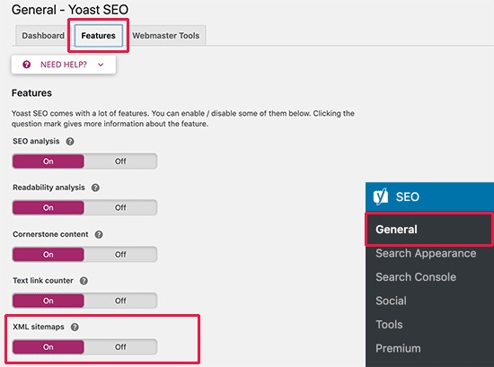WordPress Sitemap Yoast SEO