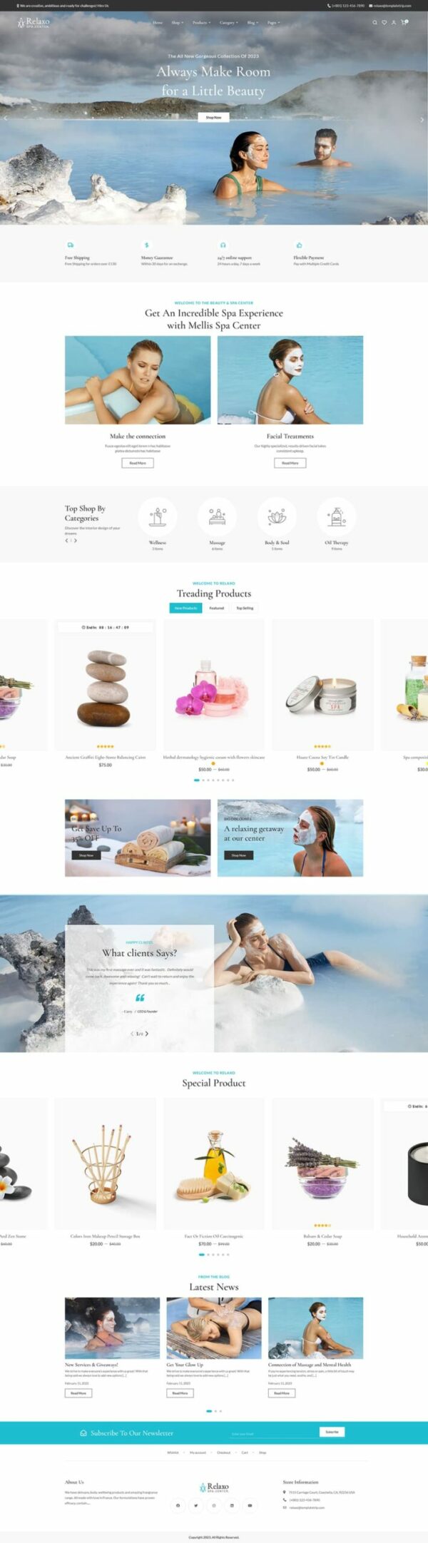 Relaxo Spa WooCommerce Responsive Theme