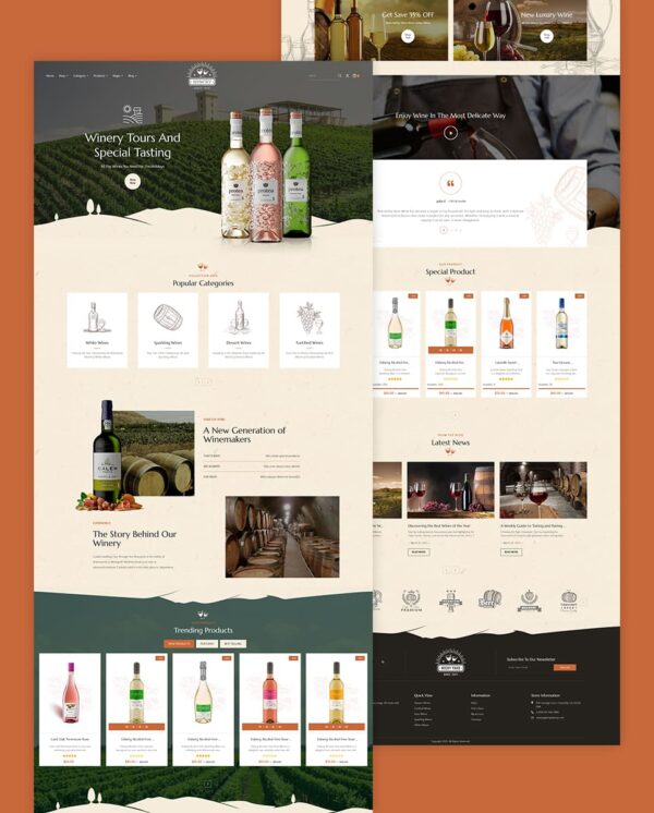 Winery - Wine & Drinks - WooCommerce Responsive Theme
