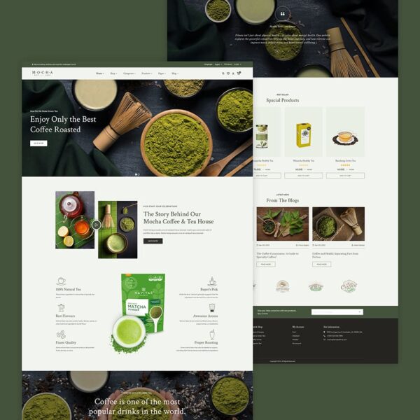 Mocha - Organic Green Tea & Coffee Store WooCommerce Theme