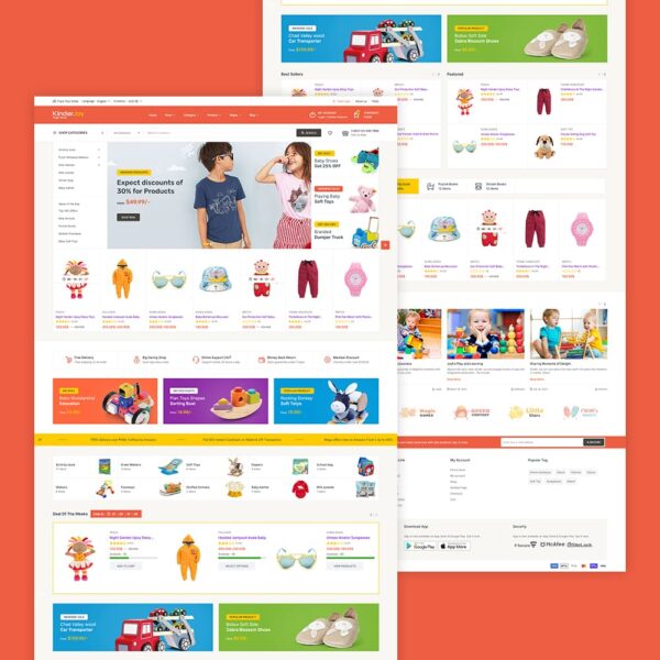 KinderJoy - Kids Fashion & Toys Store - WooCommerce Theme