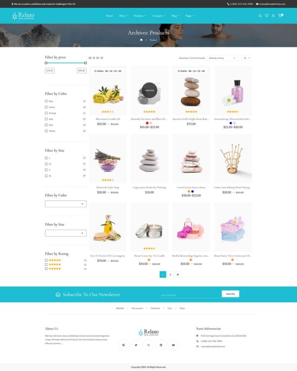 Relaxo Spa WooCommerce Responsive Theme