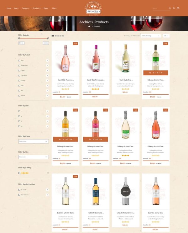 Winery - Wine & Drinks - WooCommerce Responsive Theme