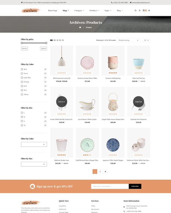 Earthen - Best Home Decor Theme for WooCommerce Stores