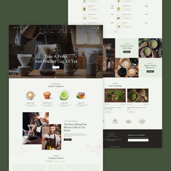 Mocha - Organic Green Tea & Coffee Store WooCommerce Theme