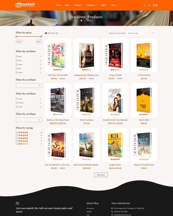 Booklet - Best of WooCommerce Responsive Theme for Online Books Store