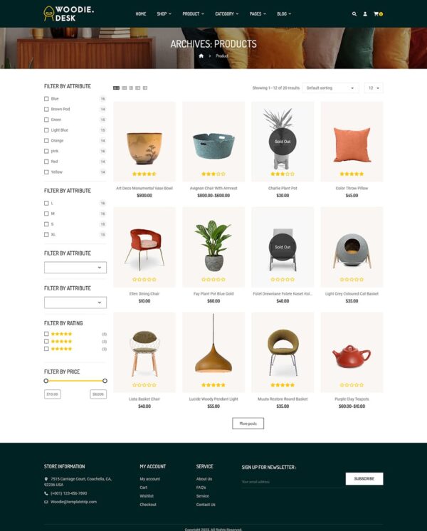 Woodie - Best of Home Decor WooCommerce Responsive Theme
