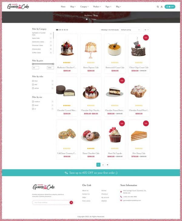 Genoise - WooCommerce Theme For Cake, Bakery, Pastry & Dessert Shop