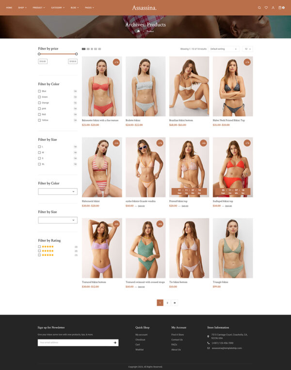 Assassina – Lingerie & Swimwear – WooCommerce Responsive Theme