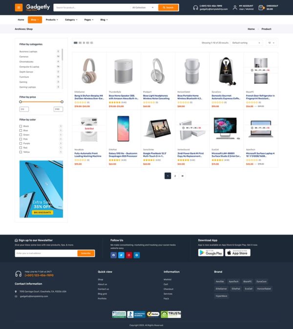 Gadgetly – WooCommerce Theme For Electronics & Gadgets Marketplaces