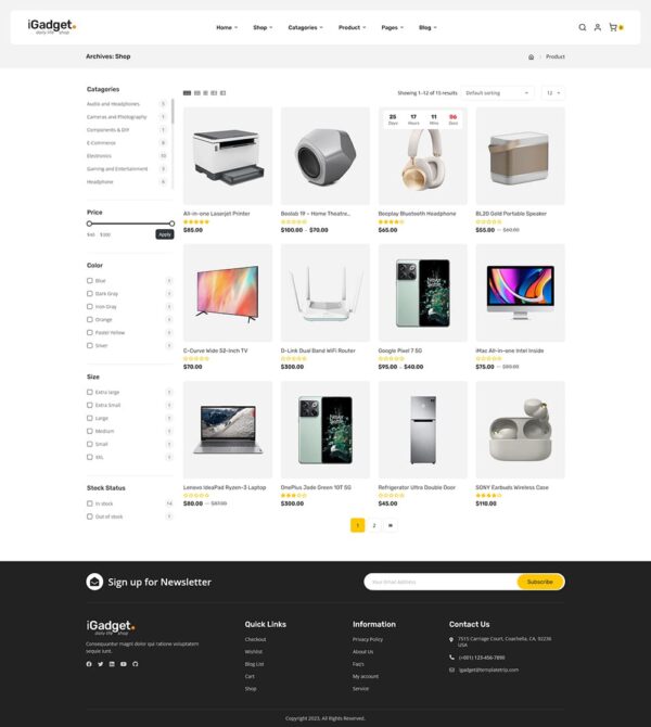 iGadget - Electronic Gadgets & Audio Speakers - WooCommerce Theme