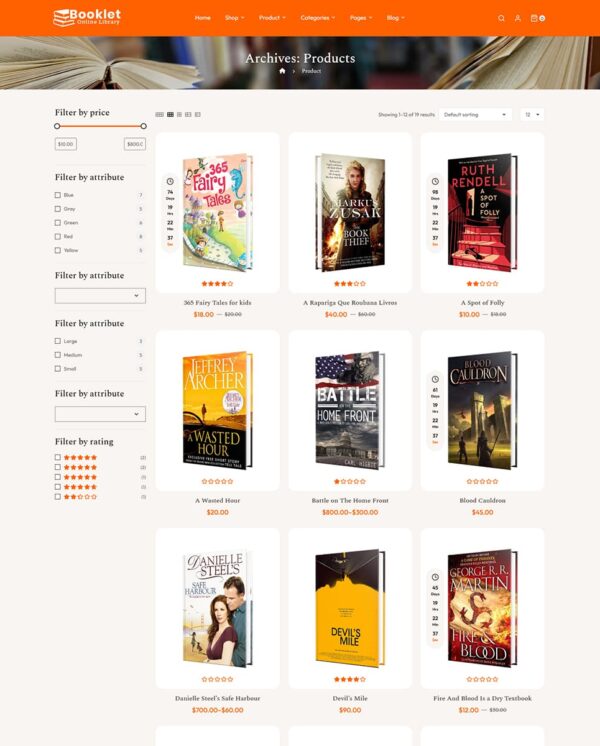 Booklet - Best of WooCommerce Responsive Theme for Online Books Store