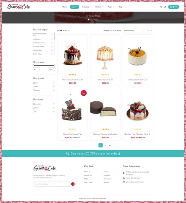 Genoise - WooCommerce Theme For Cake, Bakery, Pastry & Dessert Shop