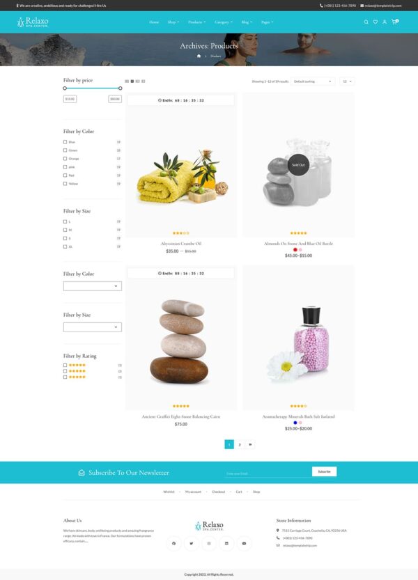 Relaxo Spa WooCommerce Responsive Theme
