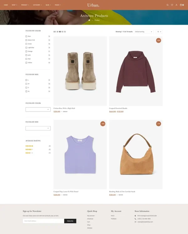 Urban – Luxurious and Trending Fashion – WooCommerce Responsive Theme