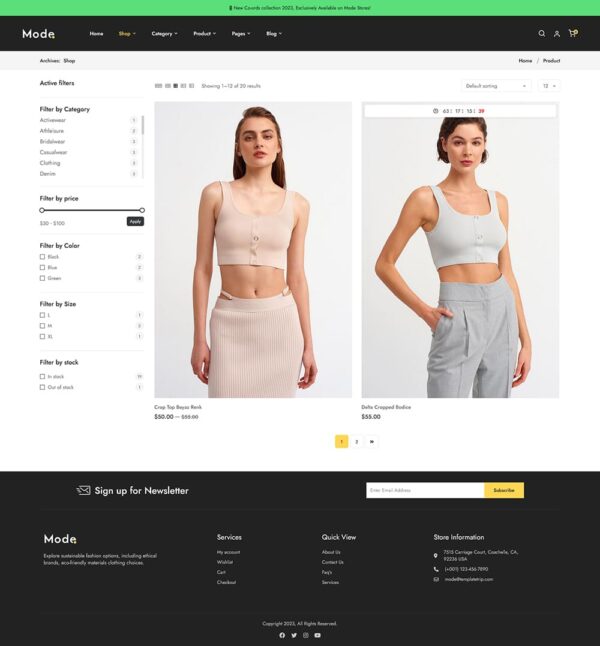 Mode - Minimal Fashion & LifeStyle - WooCommerce Responsive Theme