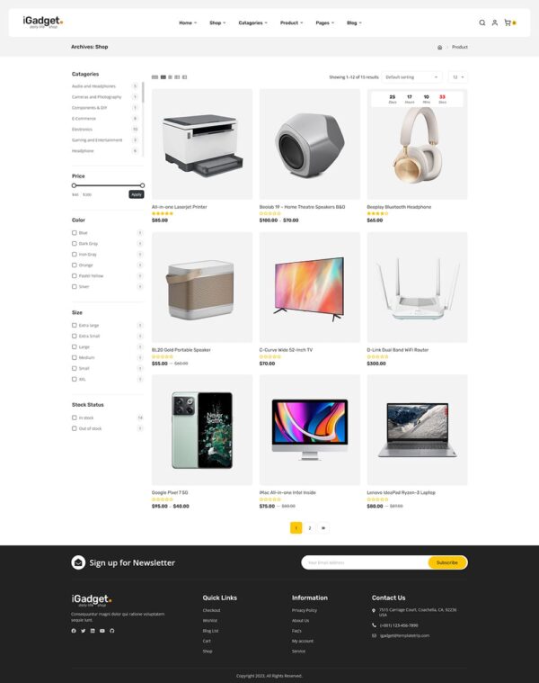 iGadget - Electronic Gadgets & Audio Speakers - WooCommerce Theme