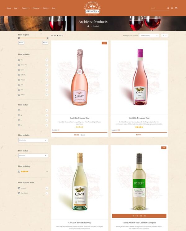 Winery - Wine & Drinks - WooCommerce Responsive Theme