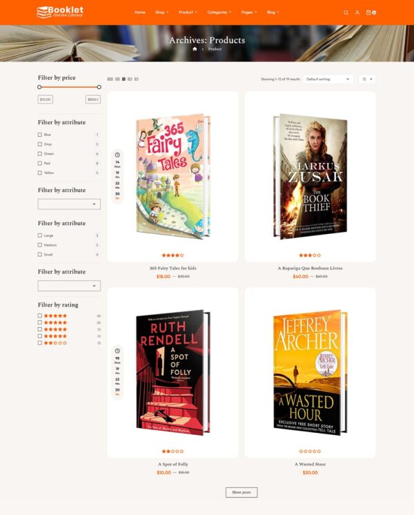 Booklet - Best of WooCommerce Responsive Theme for Online Books Store