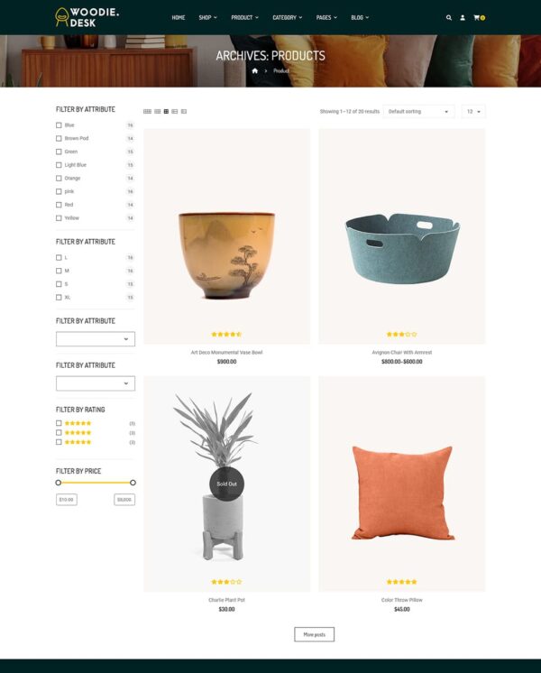 Woodie - Best of Home Decor WooCommerce Responsive Theme