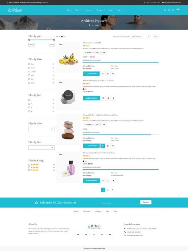 Relaxo Spa WooCommerce Responsive Theme