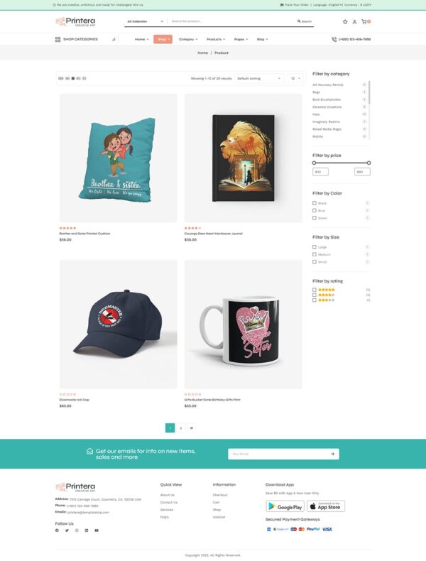 Printera - Print-on-Demand (POD) Fashion Apparel WooCommerce Theme