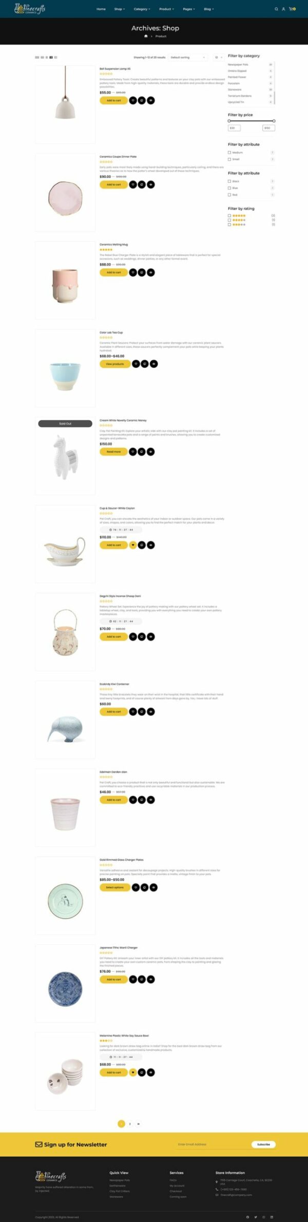 Finecraft - Home Decorative & Ceramics - WooCommerce Theme