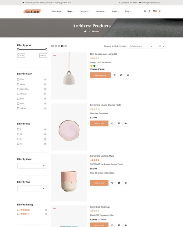 Earthen - Best Home Decor Theme for WooCommerce Stores
