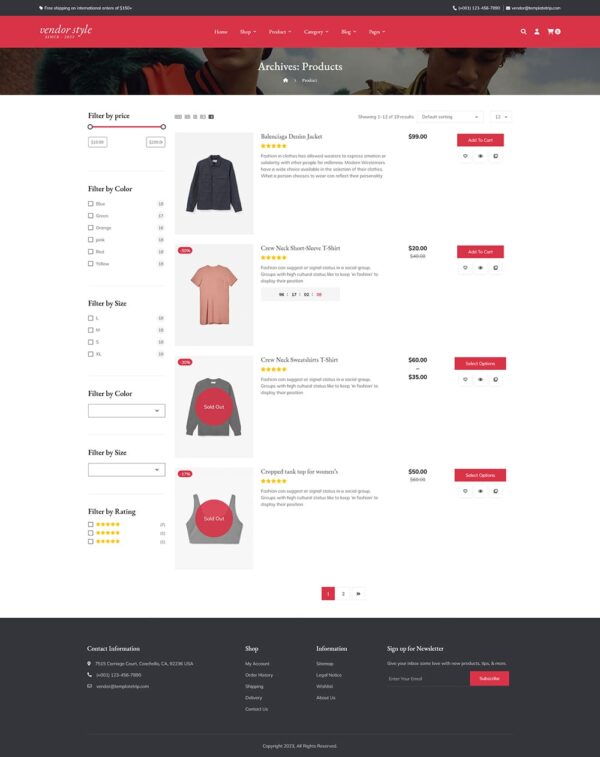 Vendor – Fashion & Apparel – WooCommerce Responsive Theme