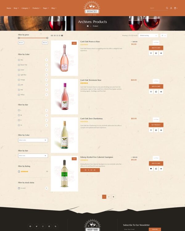Winery - Wine & Drinks - WooCommerce Responsive Theme