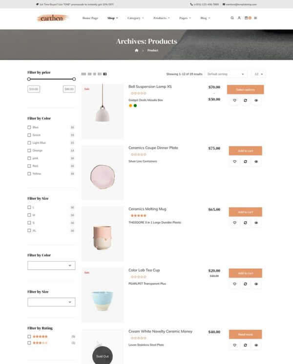 Earthen - Best Home Decor Theme for WooCommerce Stores