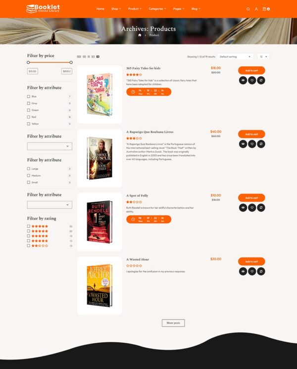 Booklet - Best of WooCommerce Responsive Theme for Online Books Store