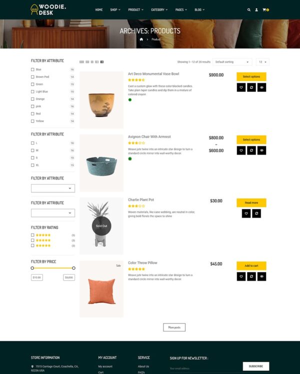 Woodie - Best of Home Decor WooCommerce Responsive Theme