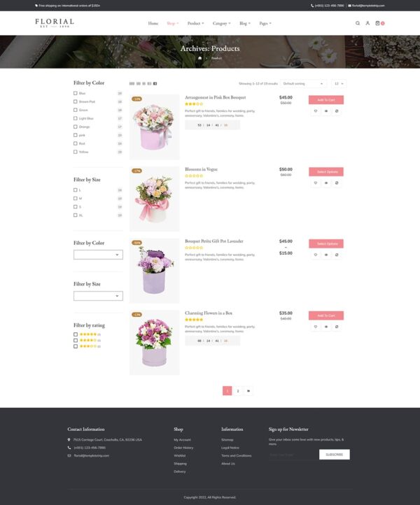 Florial - Blossom & Florist Store - WooCommerce Responsive Theme