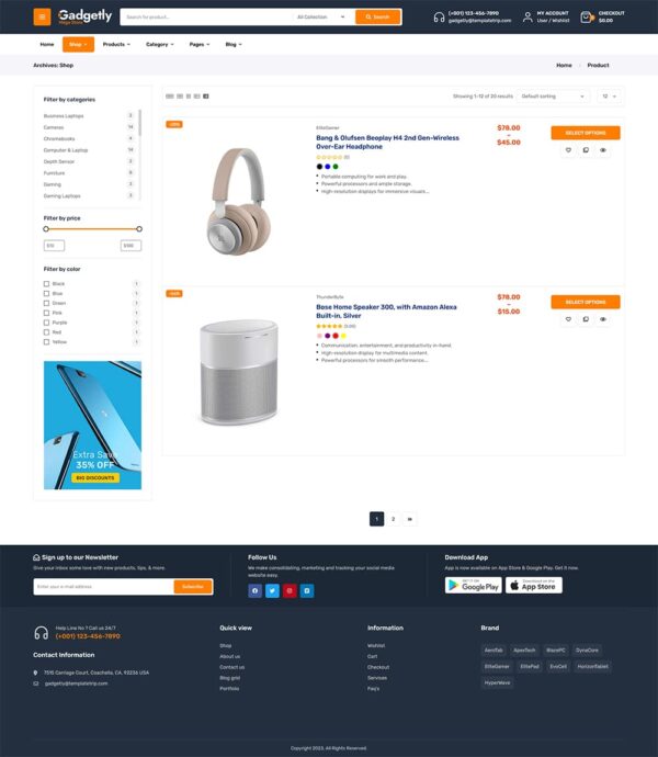 Gadgetly – WooCommerce Theme For Electronics & Gadgets Marketplaces