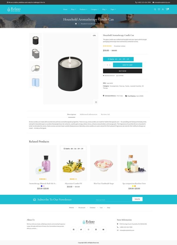 Relaxo Spa WooCommerce Responsive Theme