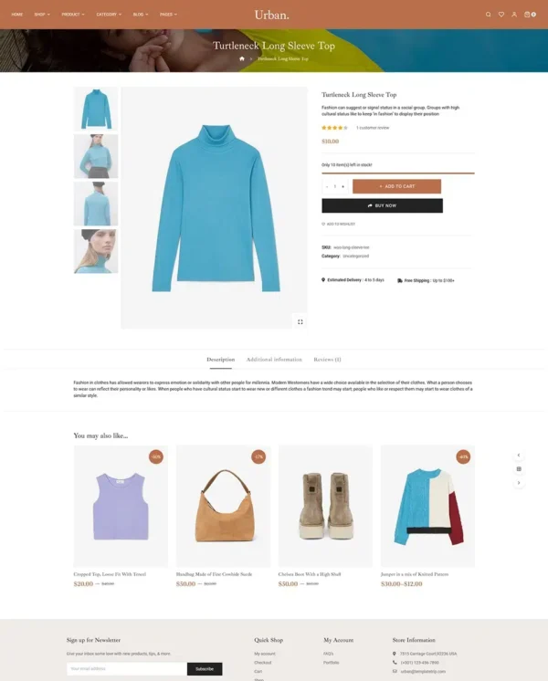 Urban – Luxurious and Trending Fashion – WooCommerce Responsive Theme