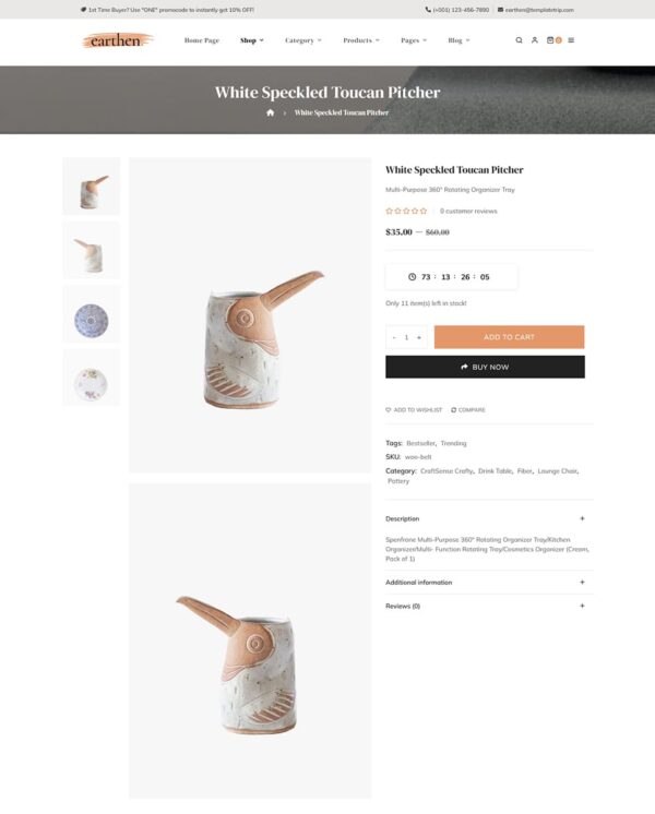 Earthen - Best Home Decor Theme for WooCommerce Stores