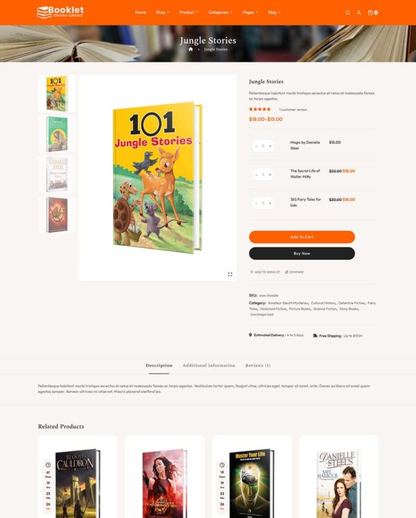 Booklet - Best of WooCommerce Responsive Theme for Online Books Store