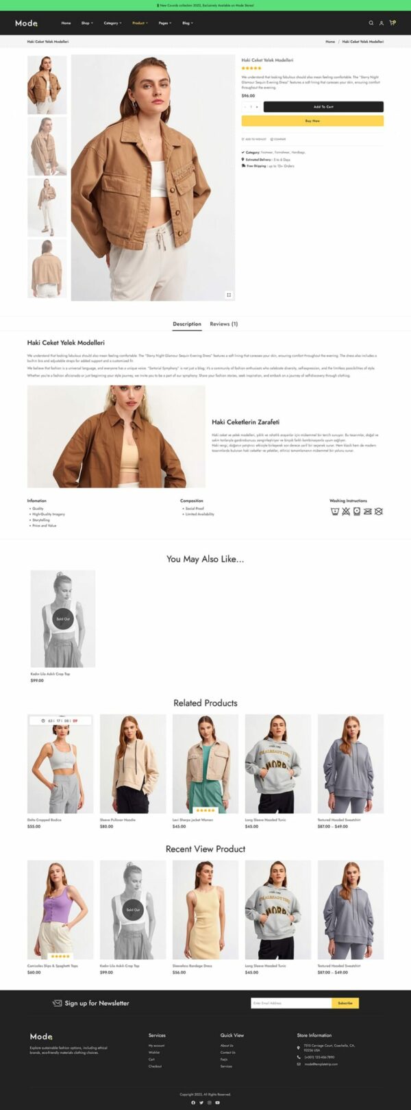 Mode - Minimal Fashion & LifeStyle - WooCommerce Responsive Theme