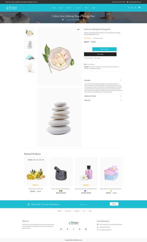 Relaxo Spa WooCommerce Responsive Theme