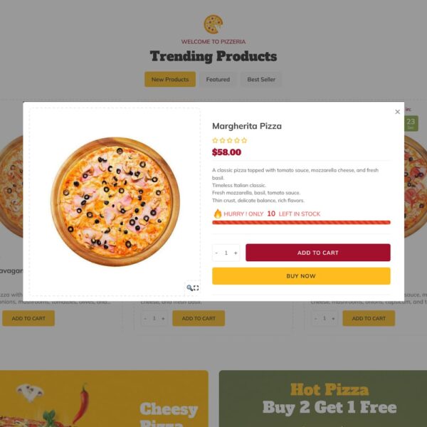 Pizzeria - WooCommerce Theme For Pizza, Fast Food, Restaurant & Cafes