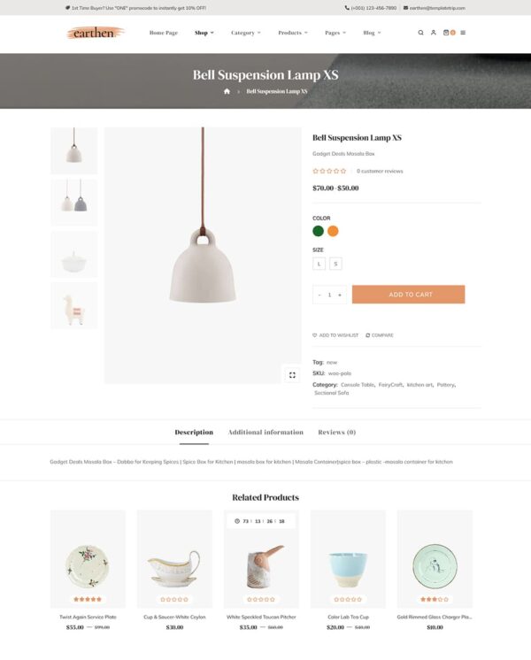 Earthen - Best Home Decor Theme for WooCommerce Stores