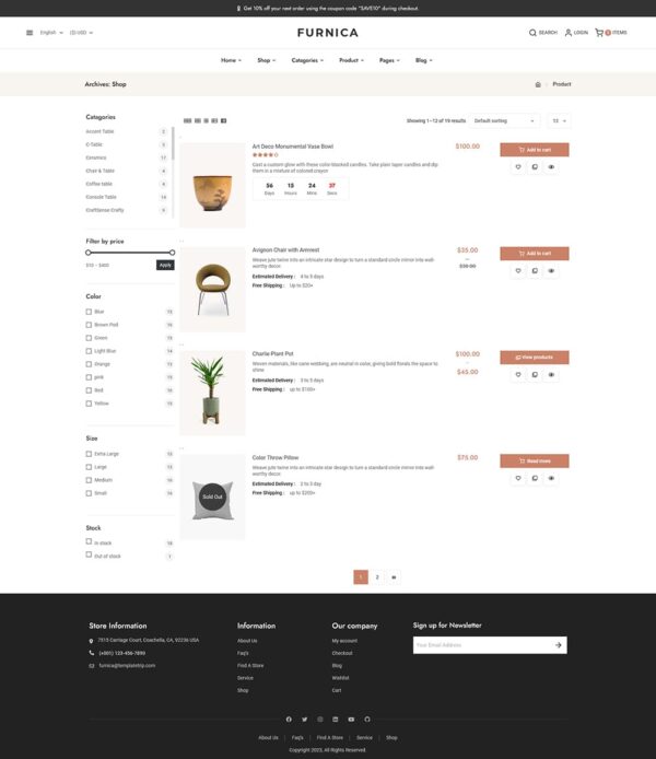 Furnica - Home Decor, Furniture, Art & Crafts - WooCommerce Responsive Theme