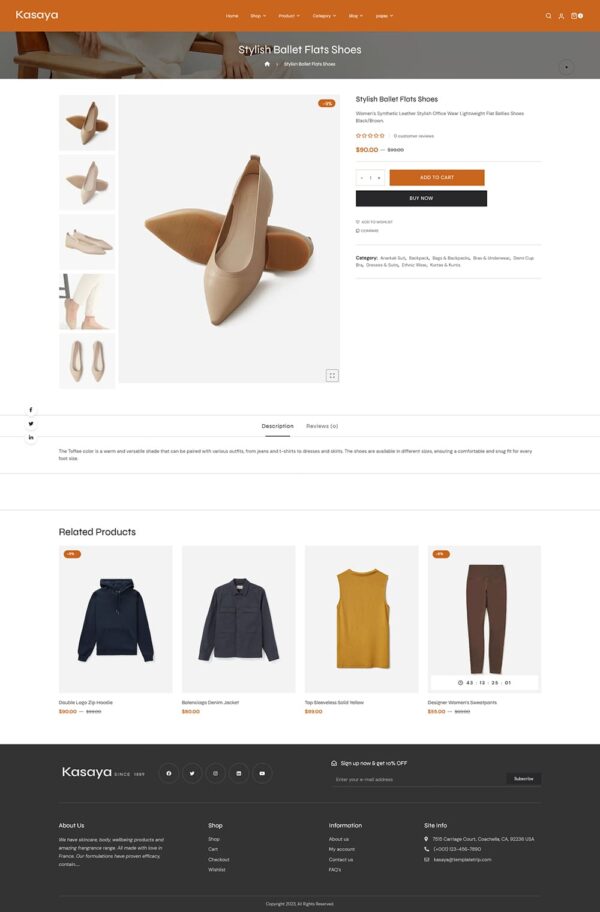 Kasaya - Modern Fashion & Apparels - WooCommerce Responsive Theme
