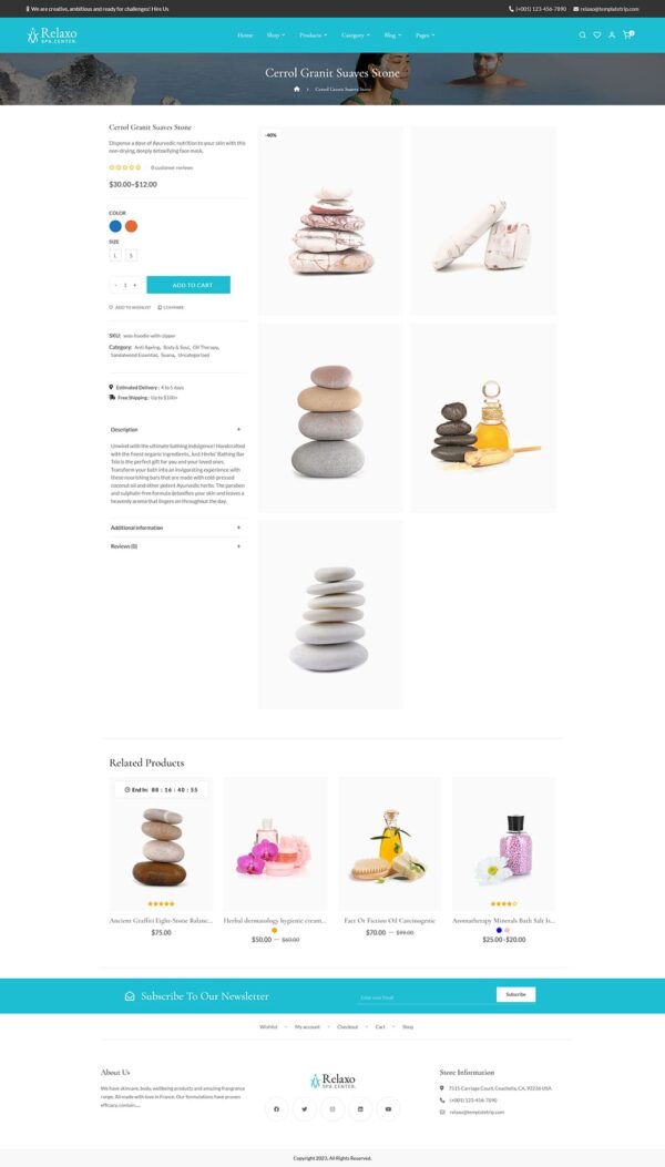 Relaxo Spa WooCommerce Responsive Theme